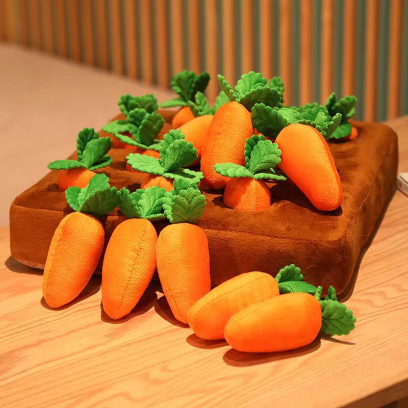 Pet Dog Carrot Plush Vegetable Chew Toy