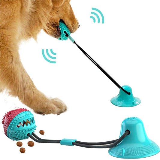 Silicon Suction Cup Tug Interactive Dog Ball Toy